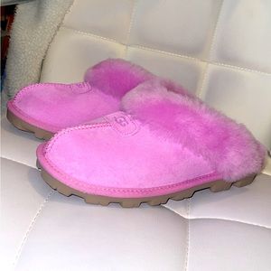 Pink Ugg slippers.